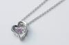 [Dancing stone] Heart Stone Silver Top Single Unit SETS-8703 White Gold