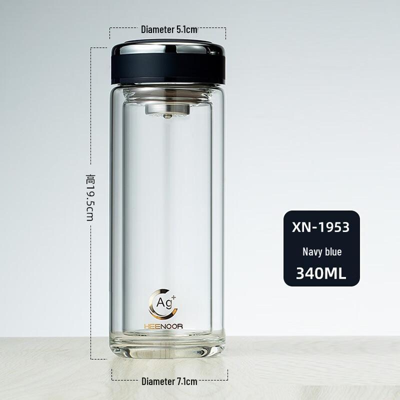 

Heenoor XN-1953 Double-Wall Borosilicate Glass Tumbler, 340ML