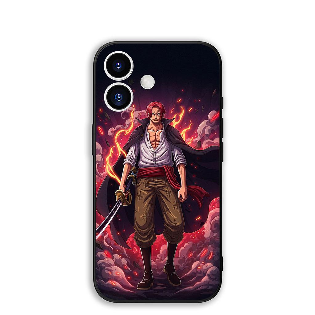 for Motorola Moto G82 G20 G22 G23 G32 G8 G7 G9 Power Plus G41 G30 G71 E22 E13 E20 E32 Case Shanks Red Hair One Pieces Luffy