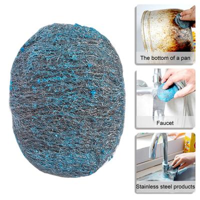 Soap Powder Pot Scrubber Steel Wool Soap Pads Pot Brush Reusable Cleaning