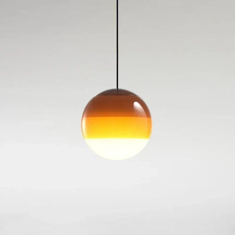 Modern Glass Ball Pendant Light Led Chandelier Home Appliance Room Decor Lamp for Bedroom Gradient Indoor Lightings Fixture