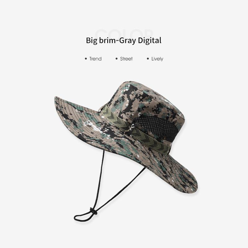Sun protection Camouflage Camping Hunting Bucket Hat Travel Camo Fisherman Hat One Size