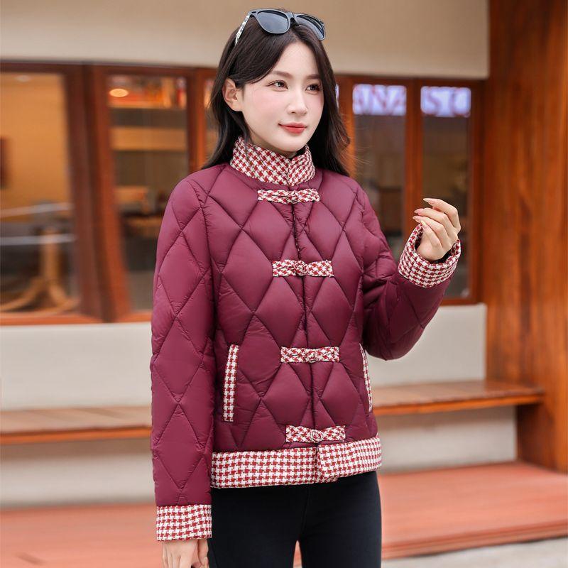 Lightweight Short Padded Coat Women Chinese Style Autumn Fashion Quilted Jacket