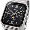 CaSio Standard Moon PhaSe Analog Men S Watch Mtp M305d 1a2v Metal Band Black