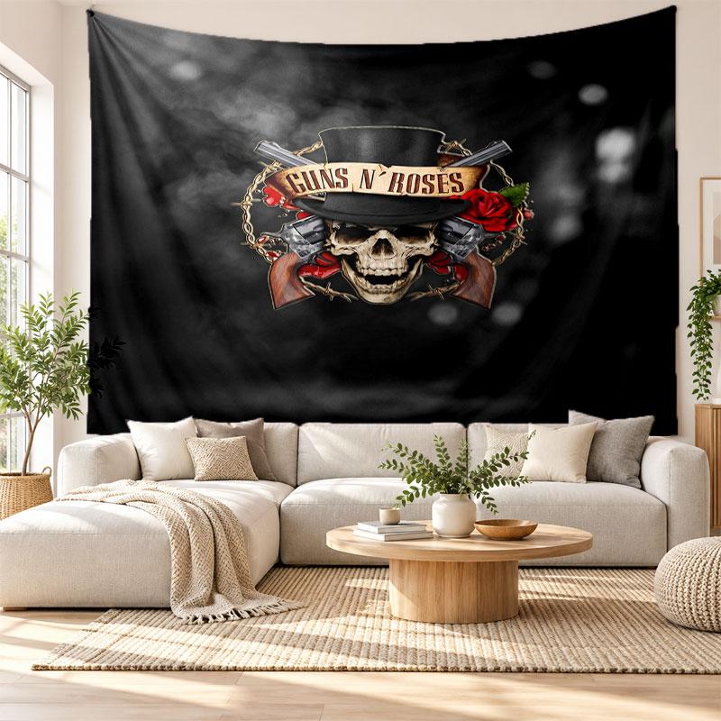 Guns N’ Roses Wall Tapestry, Soft Fabric Wall Hanging, Decorative Backdrop For Bedroom Home Wall Art