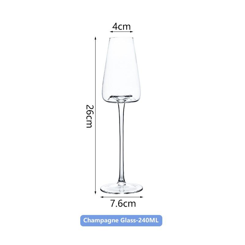 Luxury Crystal Goblets Burgundy Wine Glass Home Camping Party Champagne Wine Juice Drinking Cup Glass Kitchen Bar Tools 1/4PCS AS