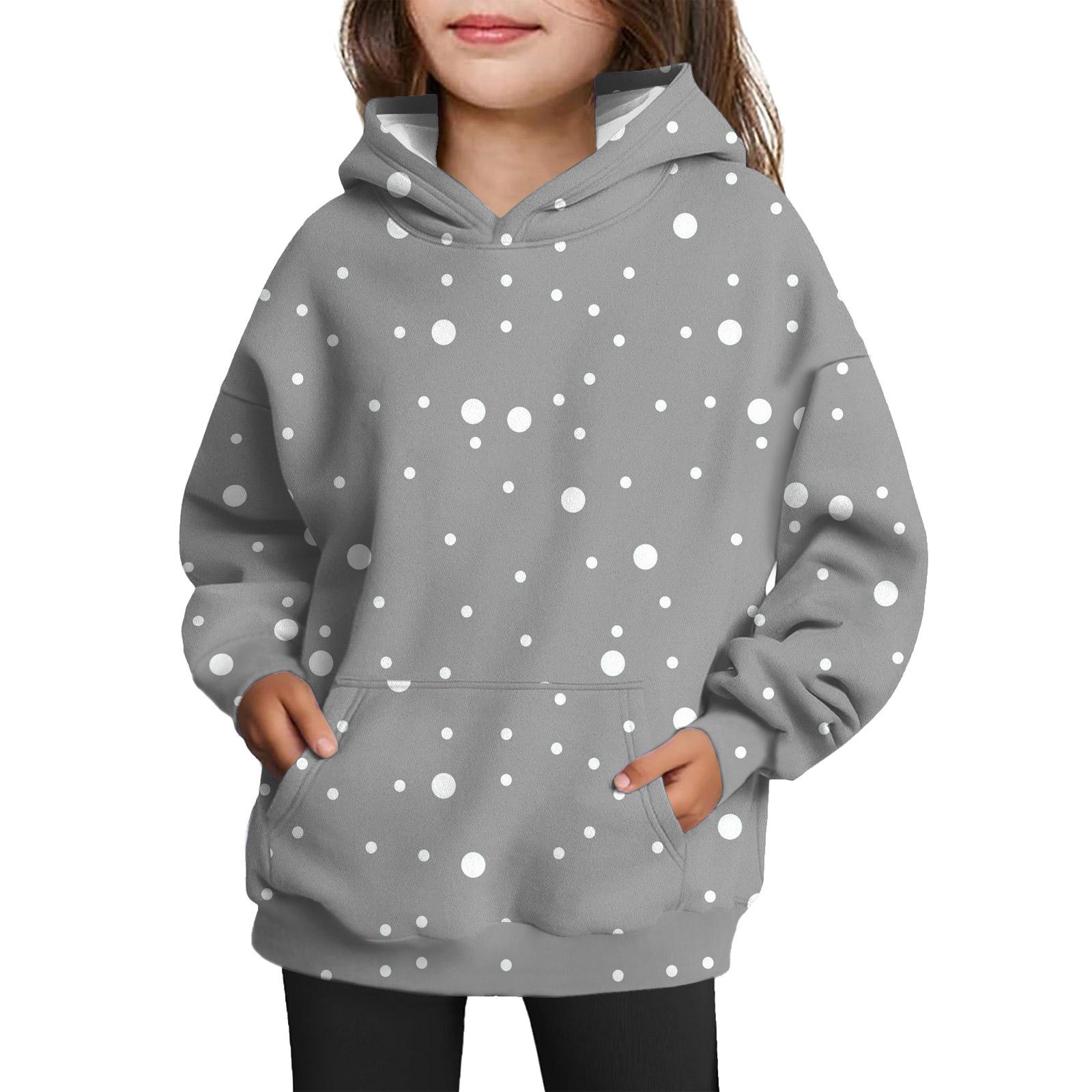 

Girls Hooded Tie- Sweatshirt - Pullover Print Top 130