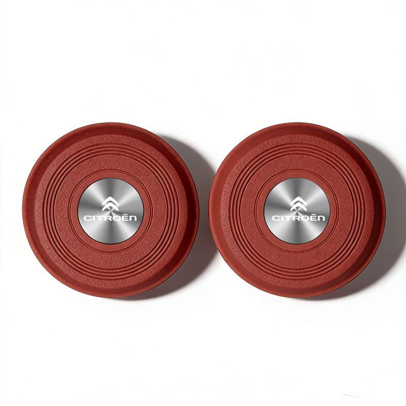 2Pcs Anti-Slip Silicone Car Coaster Cup Holder Leak-Proof Pad For Citroen C3 C5 C5X C4 e-C4 X e-C3 C-Elysee Berlingo C1 C1 C6 C2