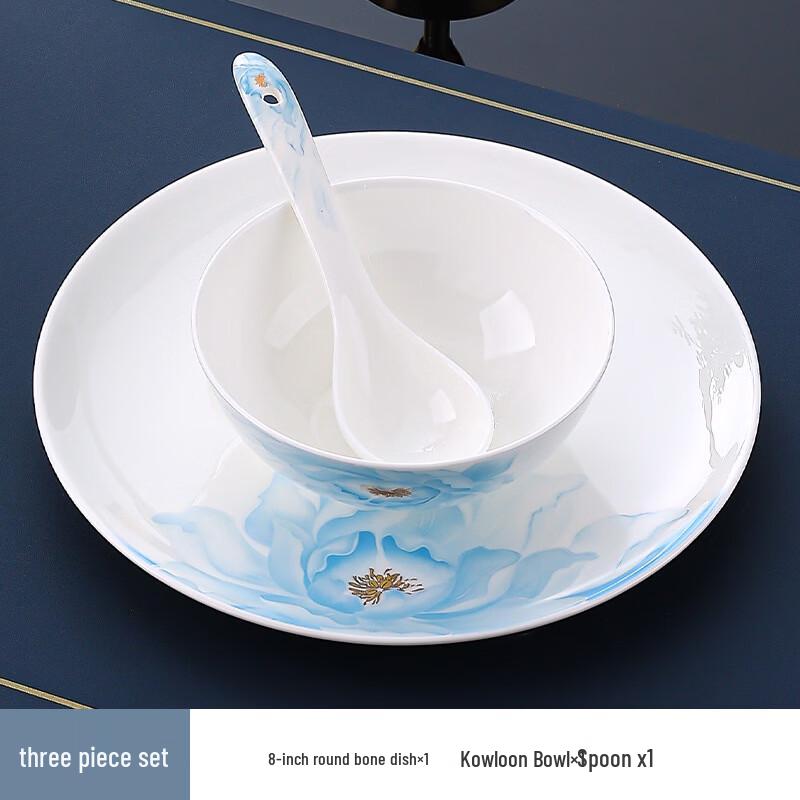 Abay Ice Crystal Ephemeral Flower Bone China Dinnerware Set