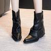 Damen Stiefeletten Elegant Spitz Zehenbereich Klobige Schuhe Designer 2025 Winter Neu Chelsea Boots Kleid Party Damen Pumps Botas