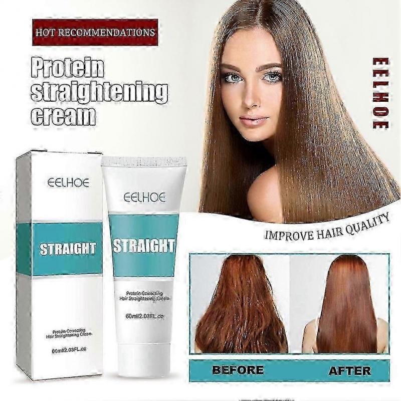 1/2/3Pcs Protein Correcting Straightening Hair Cream Straight Hair Cream Smooth 60ml