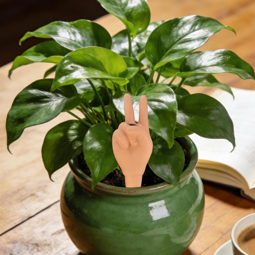 2pcs Cute Red Clay Self-Watering Spikes Ceramic Adjustable Gardening Irrigation System Outdoor Automatic Plants Waterer