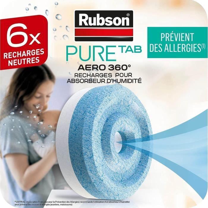 Recharges anti-humidité - Rubson - AÉRO 360° - 6 recharges - Technologie brevetée - Neutres