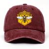 Save Bees Printed Visor Baseball Cap Adjustable Washed Cotton Baseball Hats Outdoor Leisure Faded Casquette