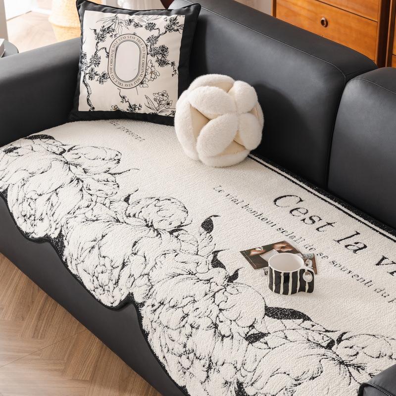Irregular Special-shaped Sofa Cushions for All Seasons, New High-end Leather Sofa Cover, Autumn and Winter Cover Cloth