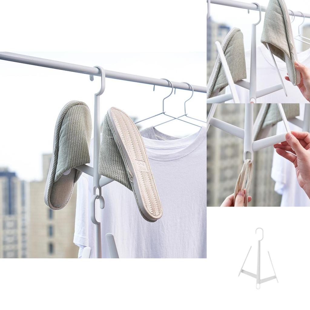 Japans Minimalistisch Schoendroogrek Creatief Balkon Hangend Schoenrek Wit Plastic