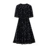 26 Year New Summer High-end Feeling Slimming Floral Skirt Vacation Style Mid Length Skirt Cake Skirt Short Sleeved Skirt Dress Dress Dress Skirt