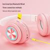 B39 Horse Head Over-Ear Wireless Bluetooth Foldable Luminous Headphones with Stereo and Card Slot.