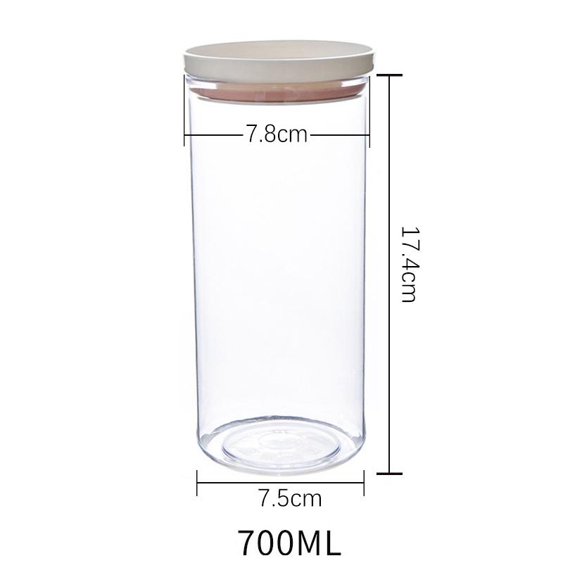 Sealed Jar Kitchen Storage Sealed Ring Bottle Food Grade Transparent Container Miscellaneous Grain Snack Storage Jar