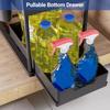 2 Tier Sliding Cabinet Basket With Hooks Under Sink Organizer Upgraded Bathroom Organizer  Bathroom