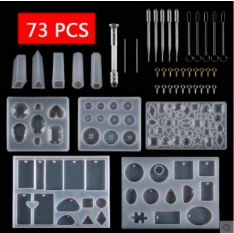 186 Pieces Silicone Resin Casting Molds Starter Kit , Alphabet Number Molds for Resin Casting, DIY Crystal Glue Jewelry Mold Set