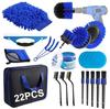 22-Piece Professional Car Cleaning Kit: Wheel, Air Conditioner, and Interior Brushes for Safe Decontamination