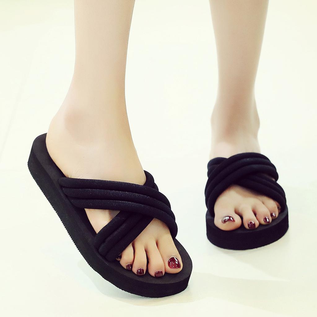 Sagit Fashion Women Beach Oddychające sandały Pantofel domowy Japonki Kliny Buty