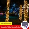 Solar-Powered LED Star String Lights - Outdoor Christmas Decoration