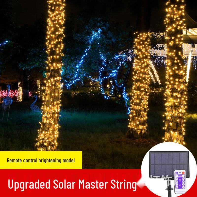 Solar-Powered LED Star String Lights - Outdoor Christmas Decoration Solar 5m 20 LEDs 2 Functions синий