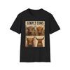Simply Cows reduziertes abstraktes Hochlandrind T-Shirt | Vintage Kuh-Diagramm T-Shirt