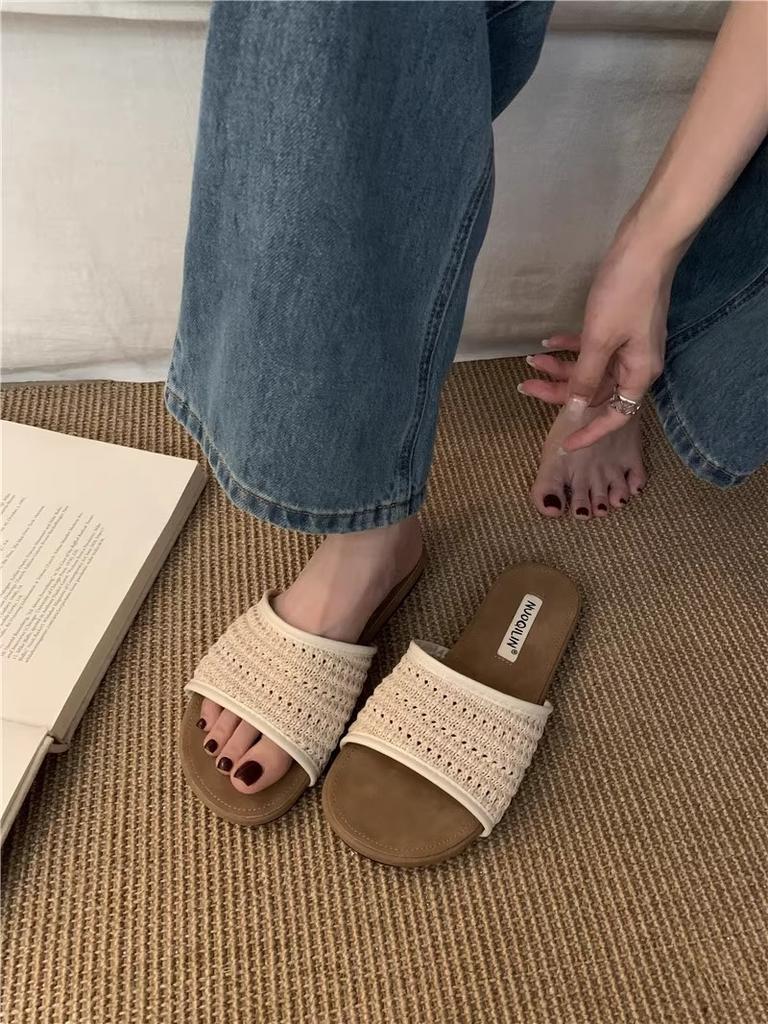 Hausschuhe Damen 2025 neu Sommer Super Feuer schön mit Rock böhmisch Strand Plattformsandalen