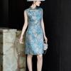 Lanserer Elegant Silk Brocade Cheongsam Dress