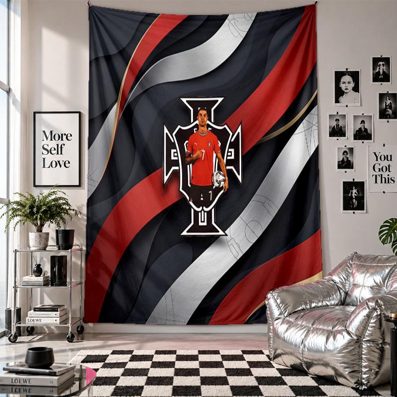 Portugal Football Wall Tapestry Home Decor Wall Hanging Cloth for Bedroom Living Room Background