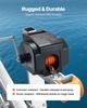 Verricello Elettrico per Barca, 12V CC 300W, Verricello Elettrico Reversibile per Rimorchio per Barche Fino a 900 kg, Avvolgimento Motorizzato, Svolgimento Motorizzato e Funzionamento a Ruota Libera per Barche