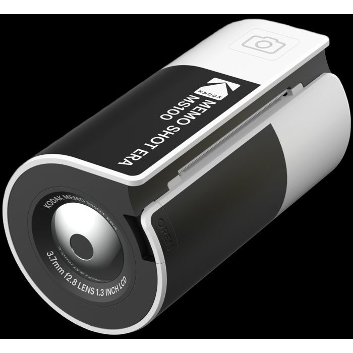 KODAK Memo Shot ERA MS100 BNDL - Imprimante Photo Autocollante 2.7x1.8, Bluetooth, iOS/Android, Cartouches, Appli Incluse - Blanc