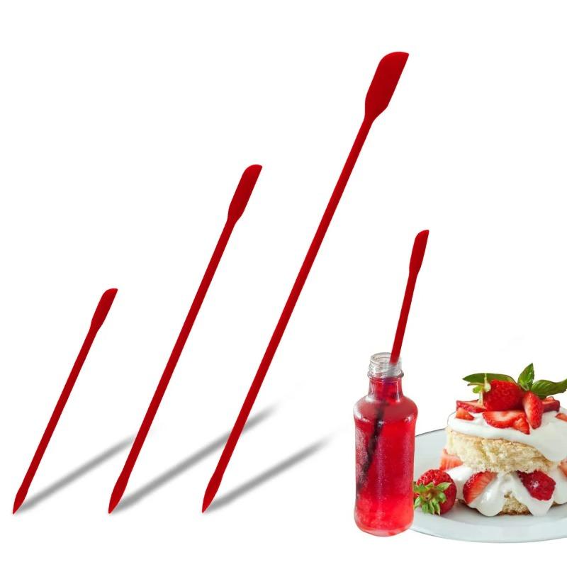 3PCS Dual-Ended Silicone Mini Scraper Set – Long Handle & Heat Resistant, Ideal for Baking, Jam Scraping & Daily Kitchen Use