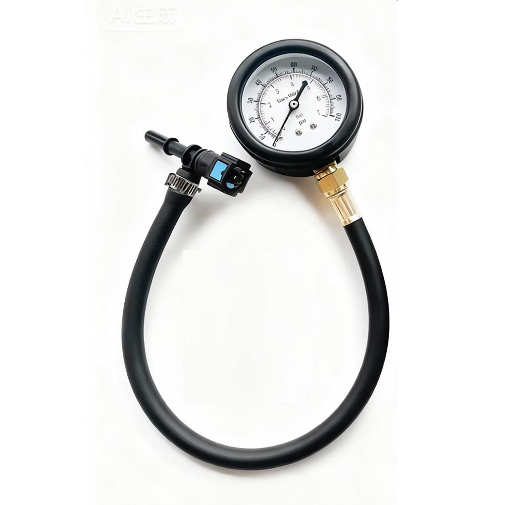Fuel Pressure Test Kit Fuel Pressure Gauge - 0-100PSI Fuel Injection Pump Pressure Tester Gauge Kit for Car, Motorcycle, Truck