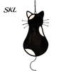 Retro Style Cat Decoration Acrylic Pendant, with Metal Hanging Chain, Stained Glass Effect Rental Friendly Window Decor Pendant Decoration,