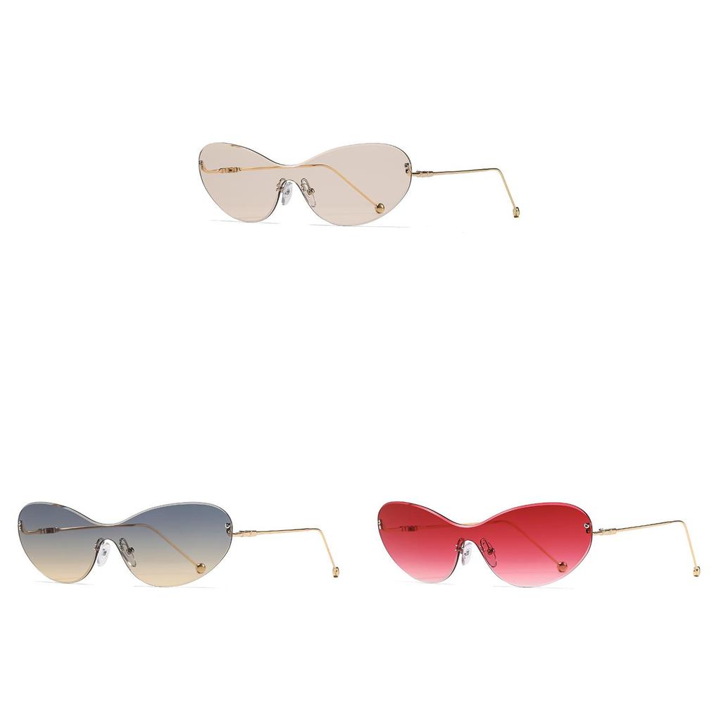 Minimalistyczne Okulary Przeciwsłoneczne w Kształcie Motyla Uv400 Na Podróż i Imprezy