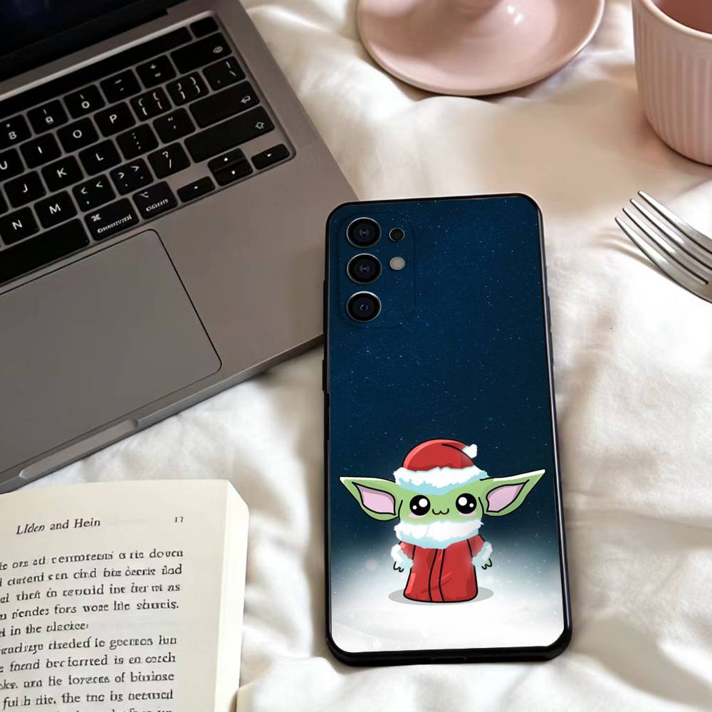 Baby Y-Yoda Phone Case For Samsung S 25,24,23,22,30,21,10,9,Ultra,Plus,Lite,FE,4,5 G Soft Black Case