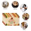 Thanksgiving Placemat Fall Harvest Table Decor Pumpkin Maple Leaf Pattern Printing Seasonal Holiday Dining Mats for Family Party