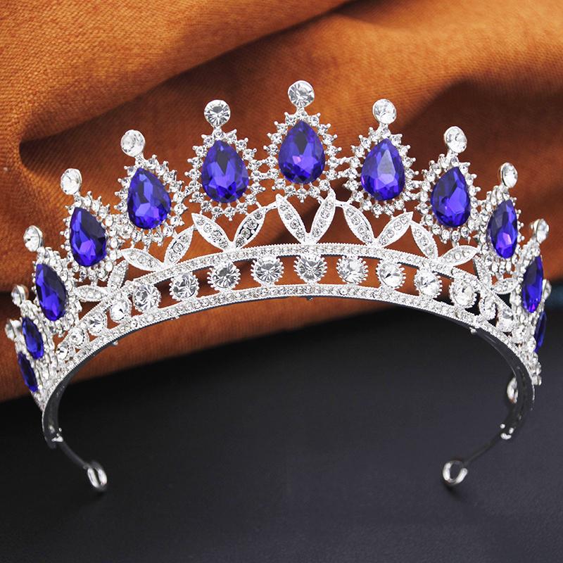 Princess Tiara Crown Headband for Women Elegant Queen Bridal Bride Headwear Hair Jewelry Gift for Wedding Dress Accessories