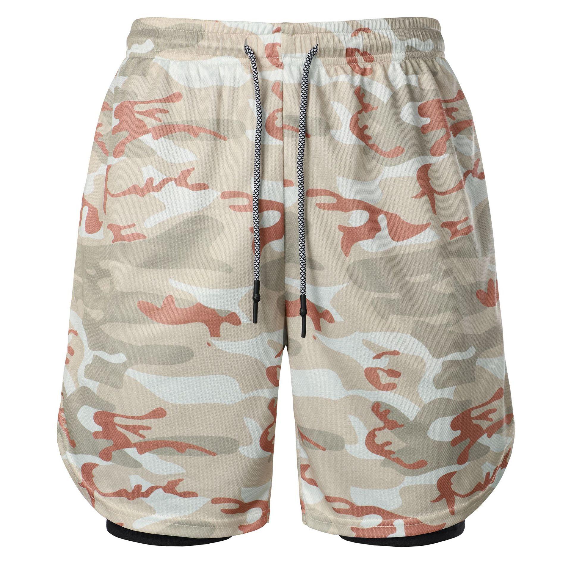 

Чоловічі шорти для бігу Швидко висихаючі камуфляжні спортивні шорти з підкладкою Легкі шорти для тренування з кишенями на блискавці та петлею для рушника 2XL камуфляжний/хакі