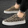 Fashion Man Shoe Low-Top Print Khaki Canvas Sneakers With Laces 2025 Trend Elegant Without Leather Fashion Price Casual Shoes for Men