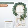 2m Artificial Faux Garland Wall Eucalyptus Garland Decor Silver Dollar Eucalyptus Greenery for Wedding Arch Leaves Vines Plant