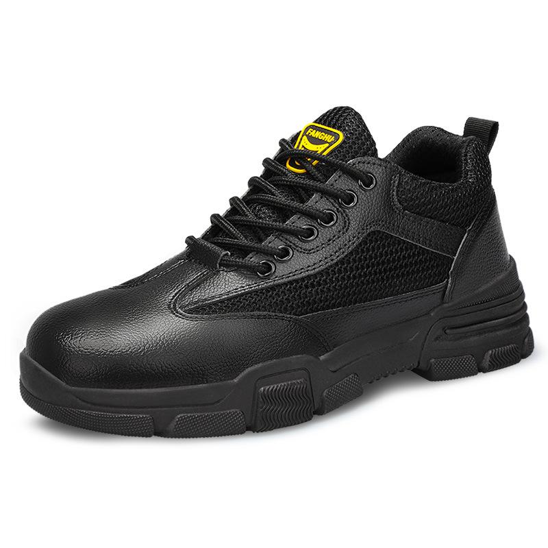 Work Old Shoes, Men's Anti-smashing, Anti-piercing and Non-slip Steel Head Shoes, Wear-resistant, Not Tired When Standing, Safe Labor Insurance 