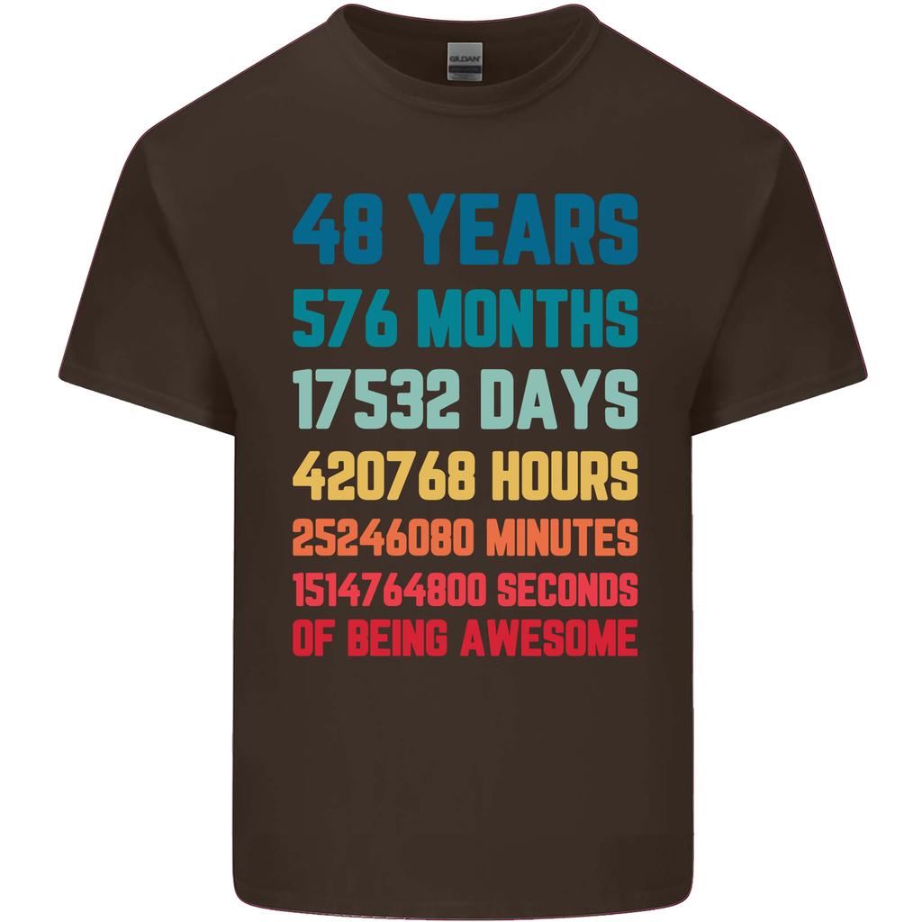 48th Birthday 48 Year Old Unisexs Light Cotton TShirt