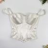 Acetate Satin Satin Inside with Sling Tube Top Underwear Outside Wearing Nordic Style Gathering Beautiful Back Closing Milk Fish Bone Bra