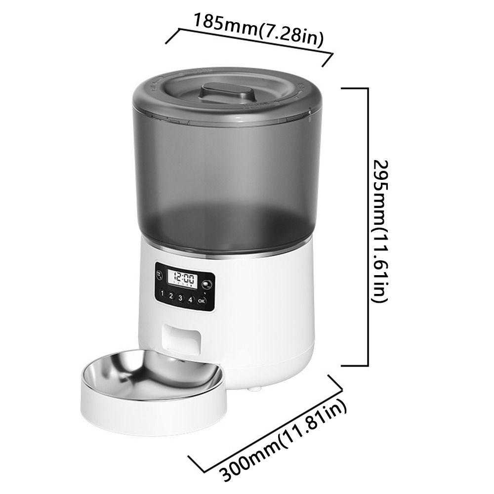 4L Cat Automatic Feeder Stainless Steel Bowl APP Control Feeder Dog Food Dispenser  For Cats Dogs