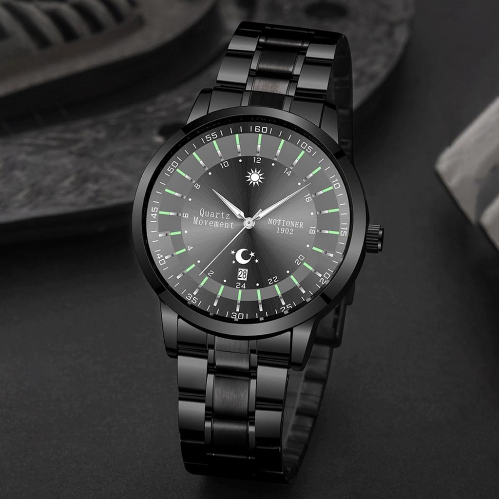 Men'S Stainless Steel Watch Casual Simple Men'S Quartz Watch